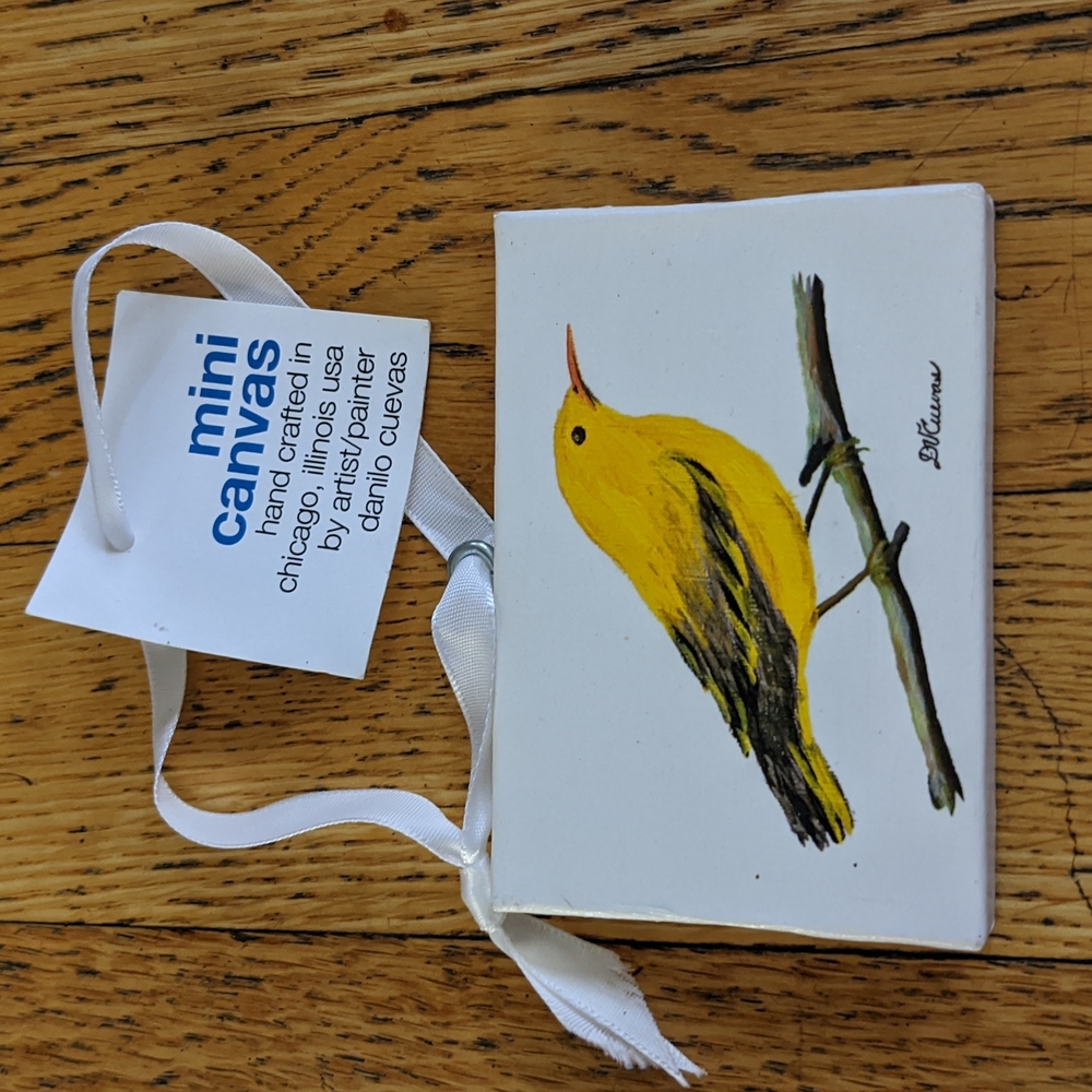 Hand Crafted Mini Canvas Bird - Picture 2 of 3